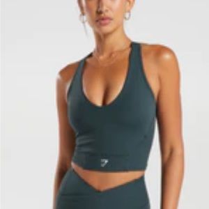 Gymshark Crop Mesh Tank - Darkest Teal